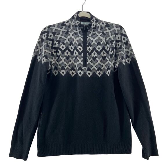 Title nine Sweaters - Title Nine Super Power Argyle Zip Sweater Size Large
